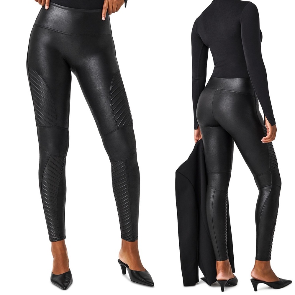 Black Women's Faux Leather Leggings